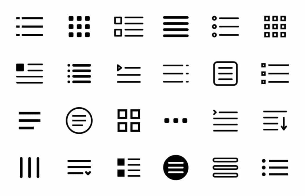 hamburger menu, verze