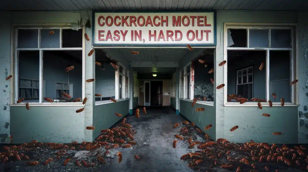 Švábí motel (Roach motel).