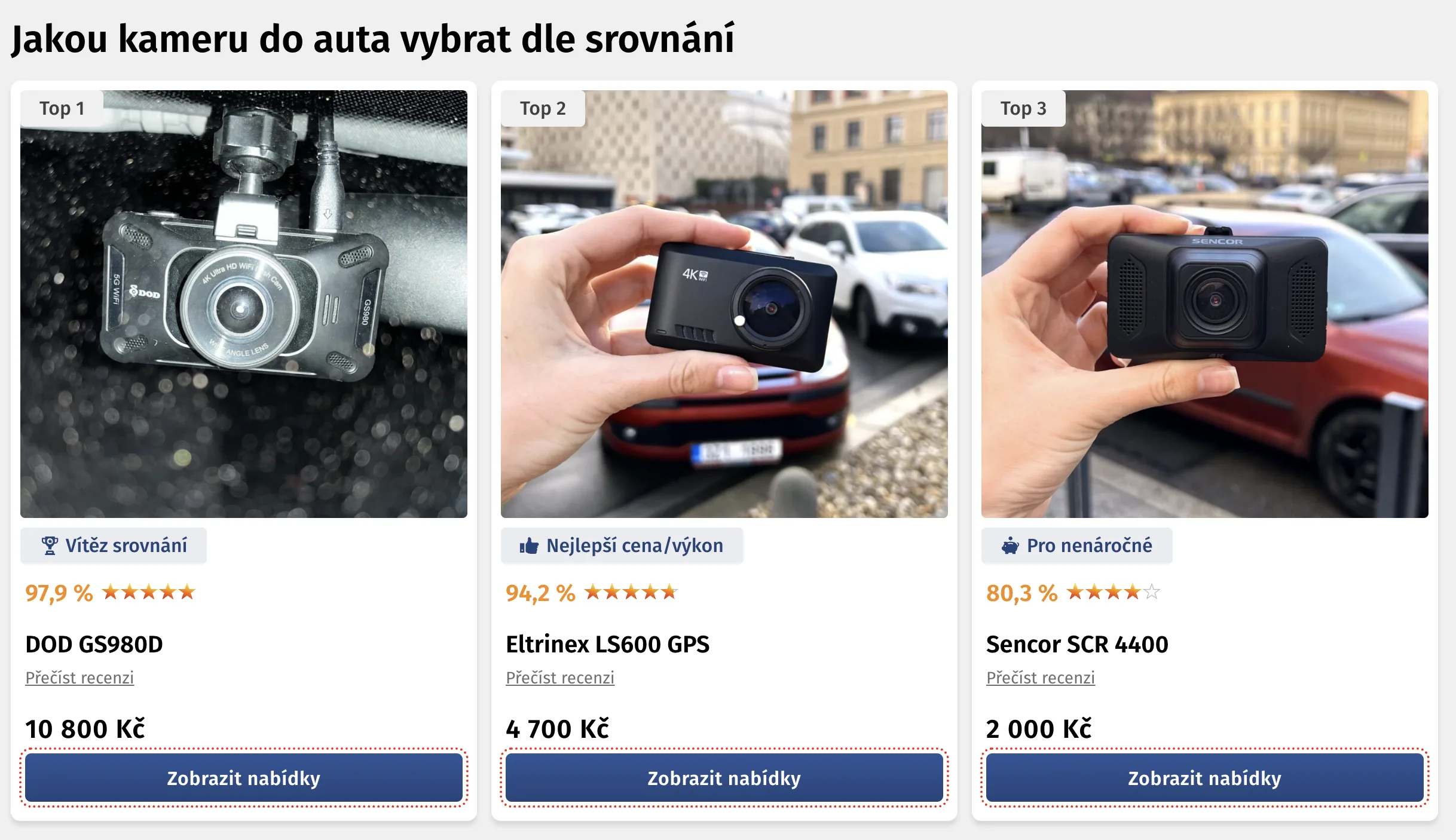 paradox volby arecenze příklad kamery