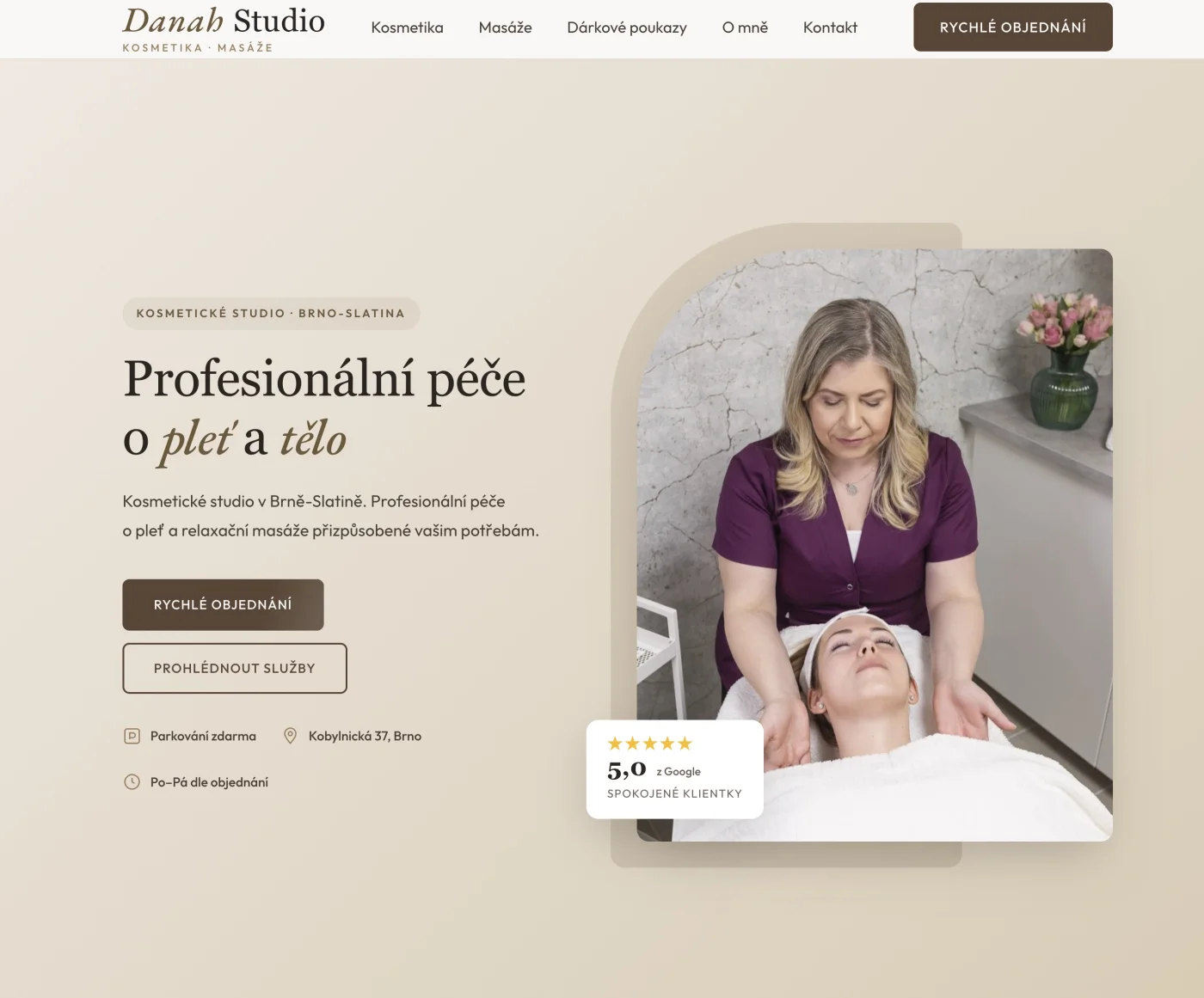 Web Dana Háková – náhled