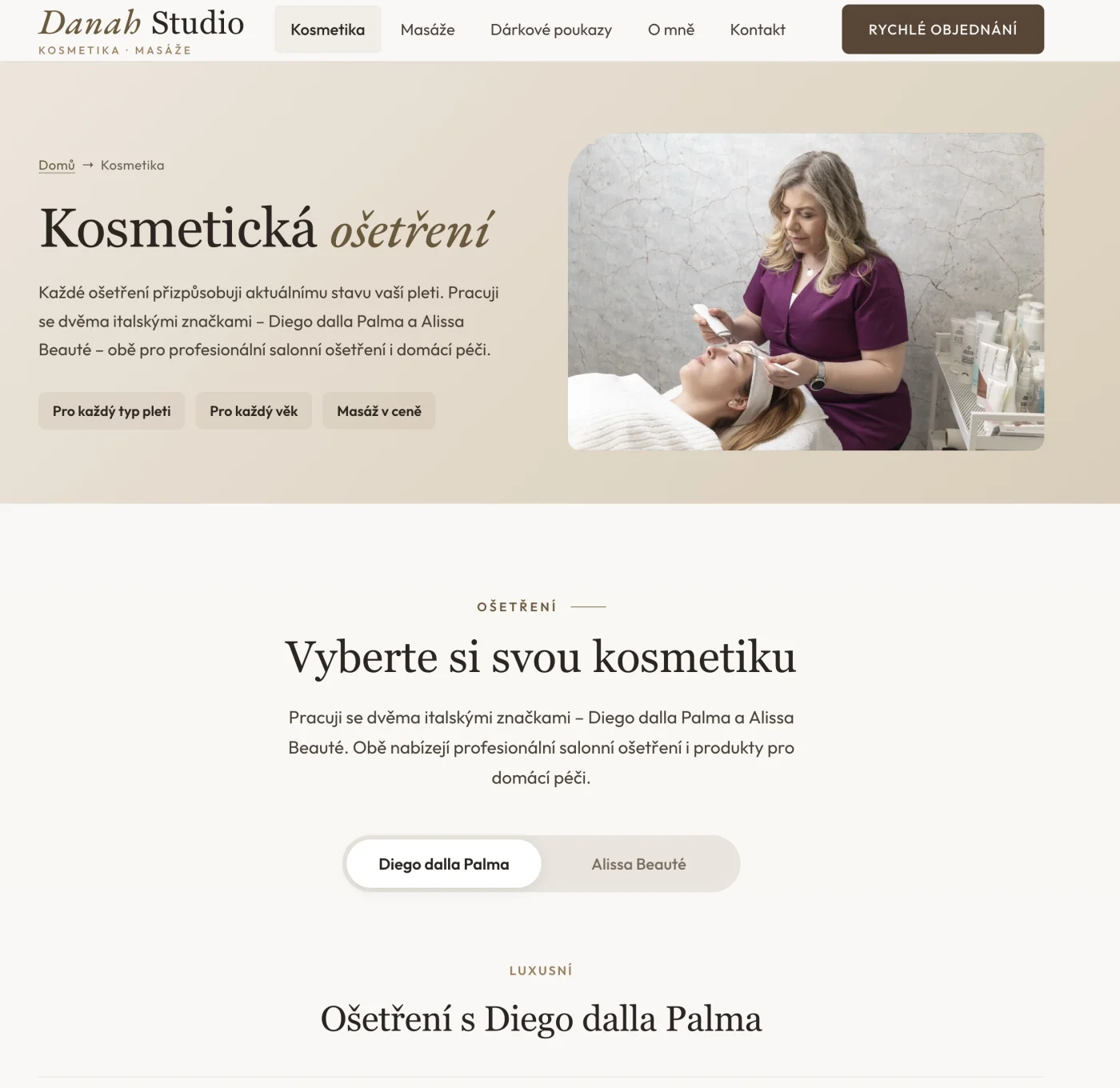 Web Dana Háková – náhled