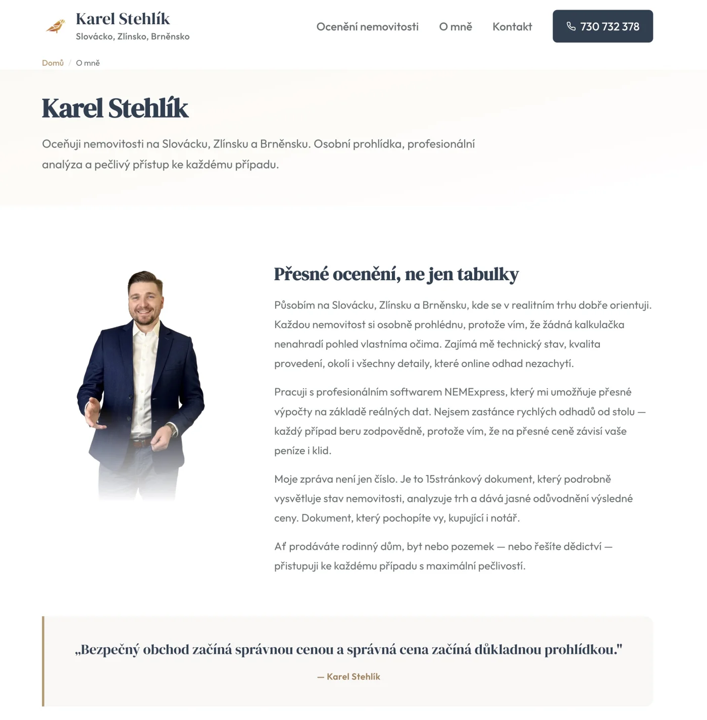Web Karel Stehlík – náhled