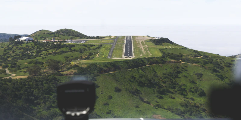 Letištní přistávací dráha jako metafora vstupní stránky