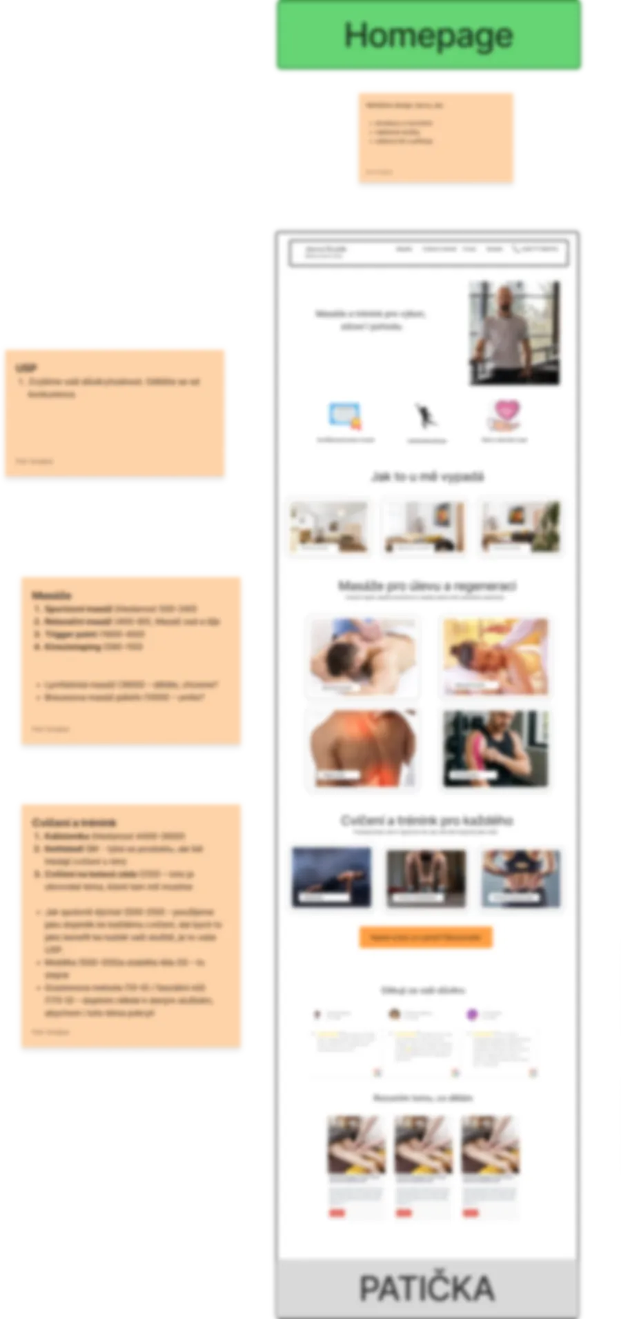Návrh celé homepage